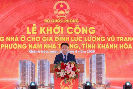 LỄ KHỞI CÔNG DỰ ÁN NHÀ Ở CHO GIA ĐÌNH LỰC LƯỢNG VŨ TRANG TRONG QUÂN ĐỘI TẠI PHƯỜNG NAM NHA TRANG, TỈNH KHÁNH HÒA